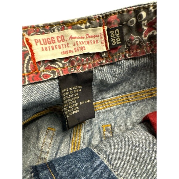 Plugg Co. Carpenter Jeans Light Wash Zipper Leg Pocket Wide Leg 30/32 Utility - Picture 3 of 10